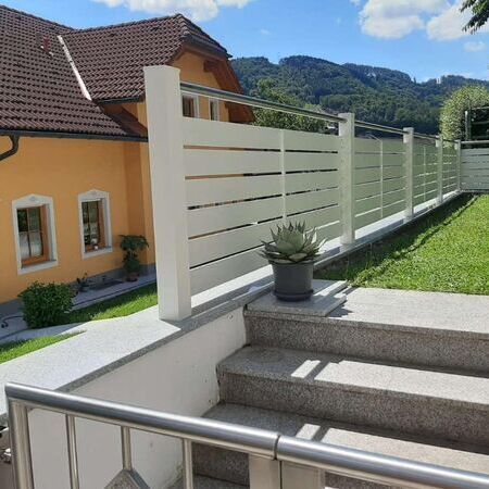 Aluzaun "Neufelder See" Querprofil