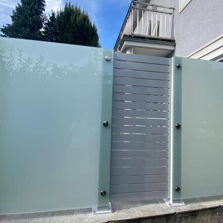 Aluzaun "Mondsee" Glas mit Aluminium